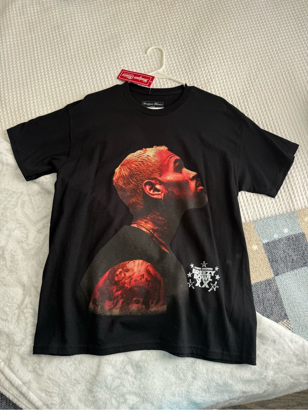 Black Graphic Tee with Chris Brown -